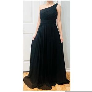 Morilee one shoulder maxi gown dress size 2
